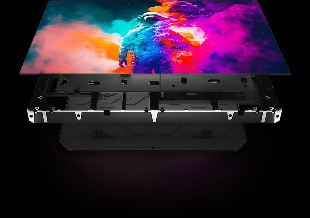 Fine-pitch panel — display face and slim cabinet